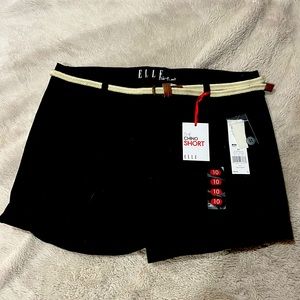 NWT Size 10 Black Shorts. Never worn. Brand ELLE